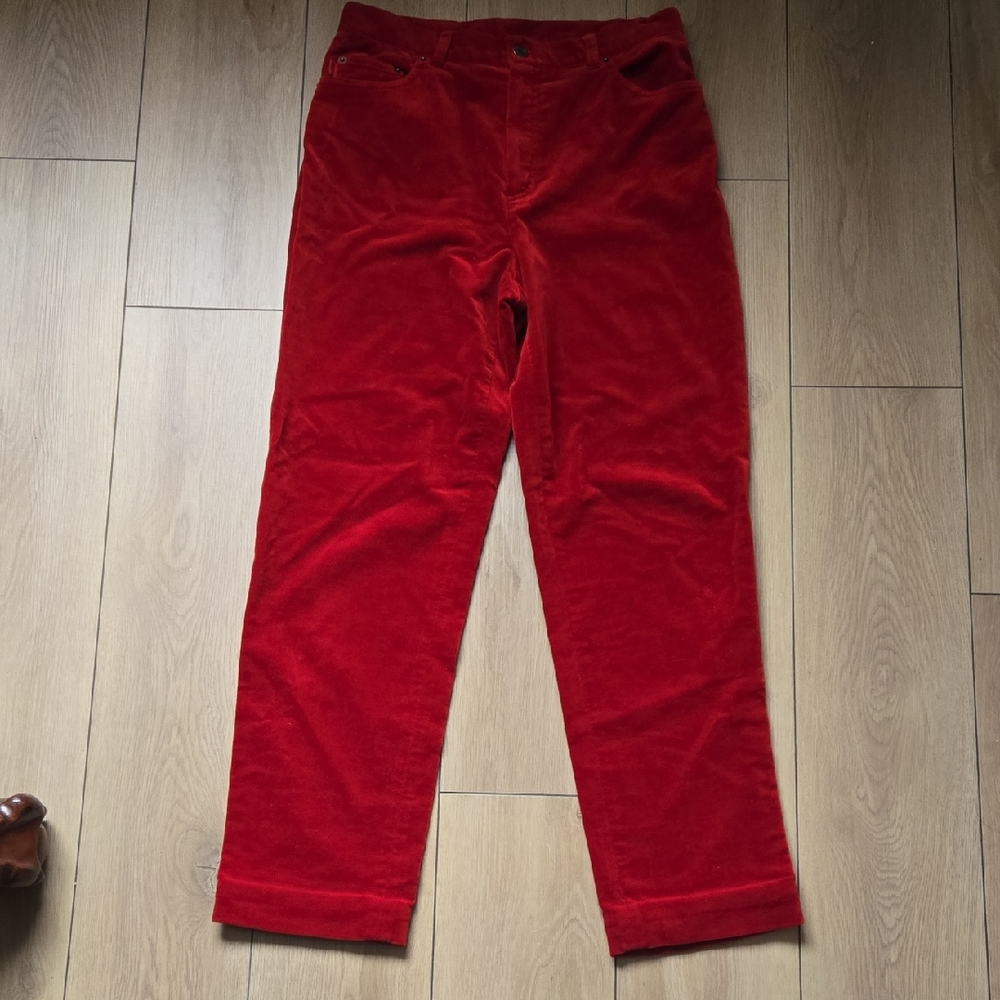 Ralph Lauren Bold Red Straight Leg Pants
